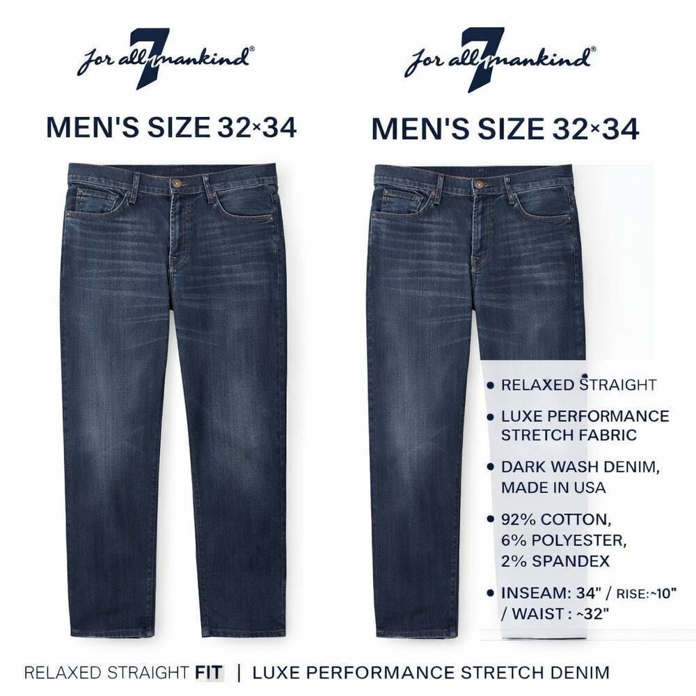 7 For All Mankind Austyn Luxe Performance Jeans – Men’s 32x34
